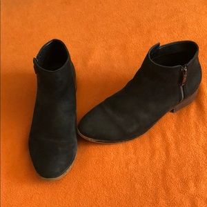 ALDO black suede ankle booties